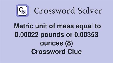 The Crossword Solver found 30 answers to "profit ratio worked out in grams, signor? (5,6)", 11 letters crossword clue. The Crossword Solver finds answers to classic crosswords and cryptic crossword puzzles. Enter the length or pattern for better results. Click the answer to find similar crossword clues . Enter a Crossword Clue.